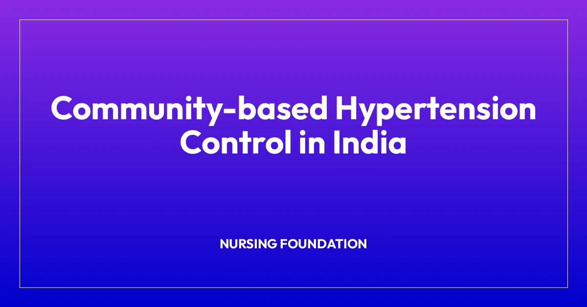 Community-based Hypertension Control in India