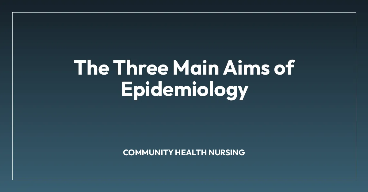 The Three Main Aims of Epidemiology